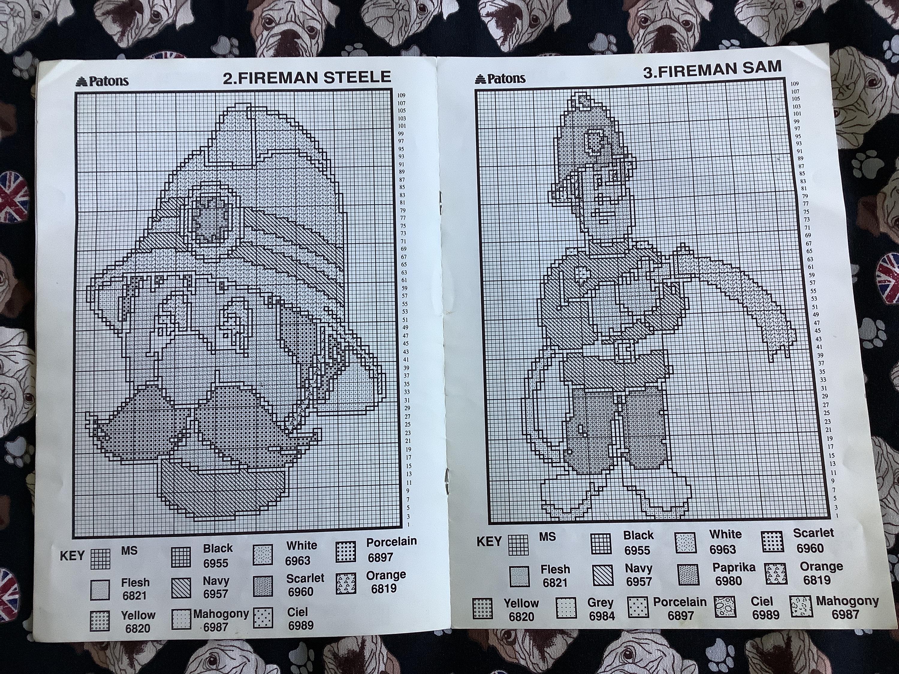 RARE Vintage 1991 'fireman Sam' 4 Knitting Patterns by Gary Kennedy ...