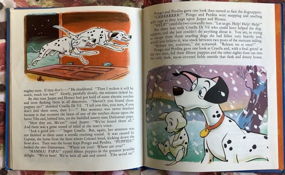 希少なヴィンテージ 1961 年「101 匹わんちゃん」ハードカバー本 
