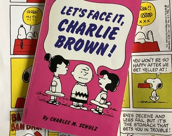 RARE Vintage 1979 'Let's Face It, Charlie Brown!' Book in Paperback by Charles M. Schulz No 9 in the Coronet Series -Collectable - Book Gift