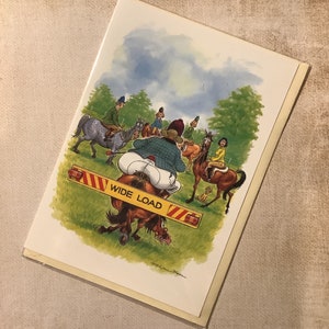 Vintage Humorvolle 'Pferd'-Themen-Karte für jeden Anlass - entworfen von Graham Allen - Pferd/Reitliebhaber-Karte - Karte zum Rahmen/Schatz