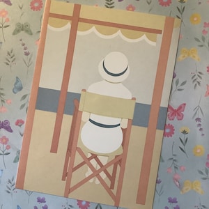 Cartão em branco com design muito raro vintage 1983 'La Mer' do artista italiano Aldo Andreolo - design inspirado na década de 1920 - cartão de aniversário divertido - cartão para emoldurar