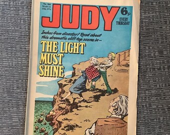 Rare Vintage March 13 1976 'Judy' Comic - Comic Strip Stories - Collectable - Childhood Nostalgia -Fun Retro Birth Year Gift - David Cassidy