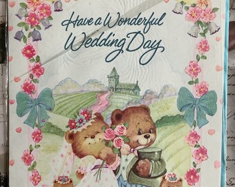 STUNNING Vintage Circa 1990s 'have a Wonderful Wedding Day' Large