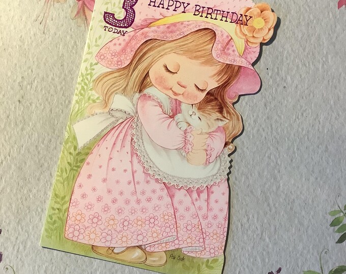 Extremely RARE Vintage Circa 1970s 'happy Birthday 3 Today' Card ...