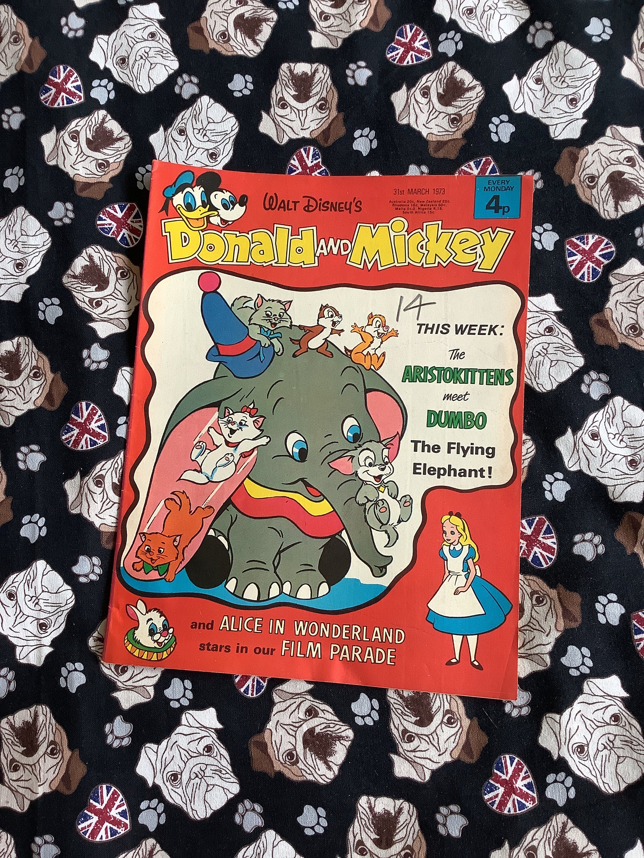 Rare Vintage 31st March 1973 Walt Disney's 'donald and Mickey
