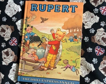 RARE Vintage 1978 'Rupert' Annual in hardback. Rupert The Bear Collectable Book Fabulous Fun Birth Year Gift for a Rupert Fan. Daily Express