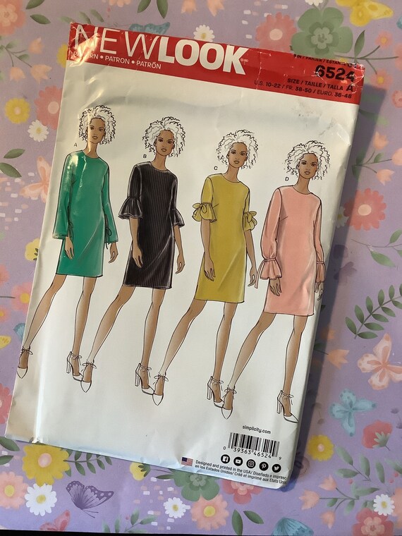 dress for ladies 2017 Uncut New Look 'seven Sizes in One' Sewing Pattern No 6524 '70s Style' Dresses in 4 Variations - in Sizes 10-22 - Supply Pattern Jia
