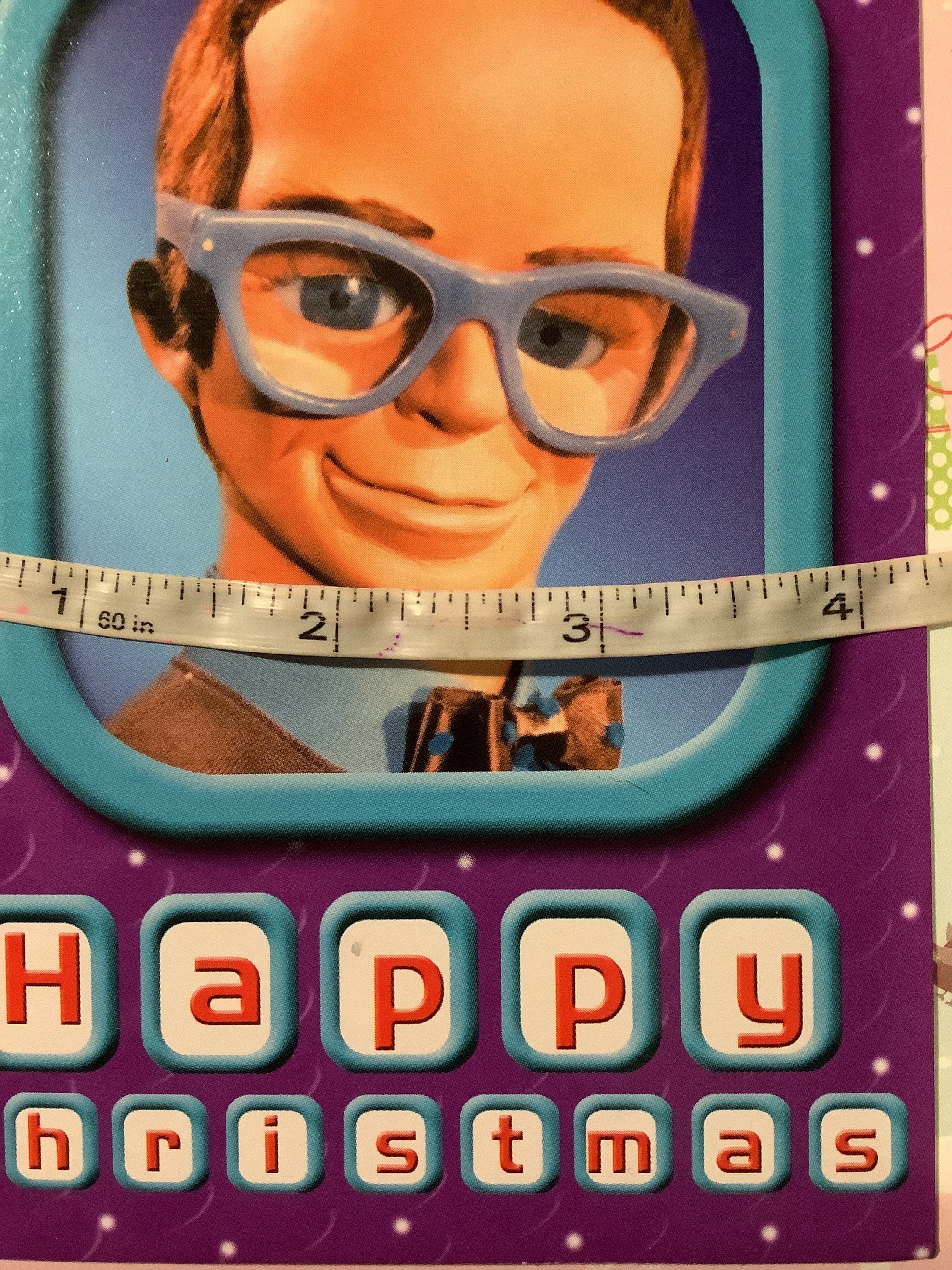 RARE Vintage 1999 Brains From 'thunderbirds' Blank Xmas Card - A