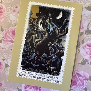 Postales vintage de Royal Mail 'Sherlock Holmes' de 1993 perfectas para álbumes de recortes -Diarios basura -Aprox. 4" por 6" vendidos individualmente -Coleccionables