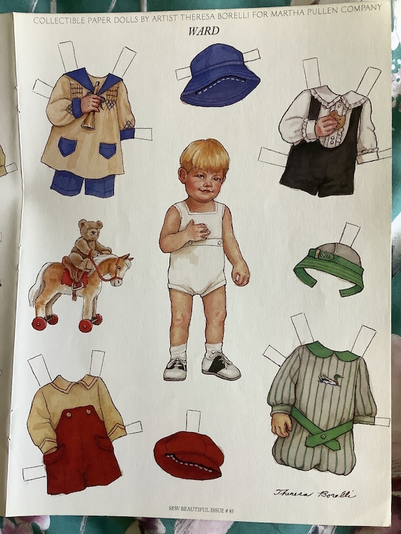 RARE Vintage Circa 1990s 'collectible Paper Dolls by Artist