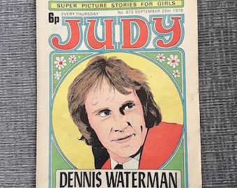 Rare Vintage September 25 1976 Judy Comic - Comic Strip Stories - Collectable - Childhood Nostalgia - Retro Birth Year Gift -Dennis Waterman