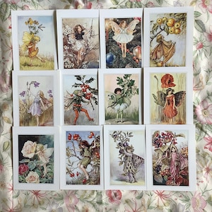 Vintage 1990 Flower Fairies of the Seasons Postcards -Sold Individually Pretty Cards For Framing -Collectable Junk Journal/Scrapbook Fillers