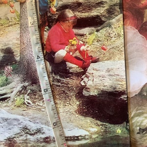 EXTREMELY RARE Vintage Circa 1970s 'Today You're 5' Retro Photo Card featuring 2 Little Girls playing in a Forest/Wood Childhood Nostalgia image 7