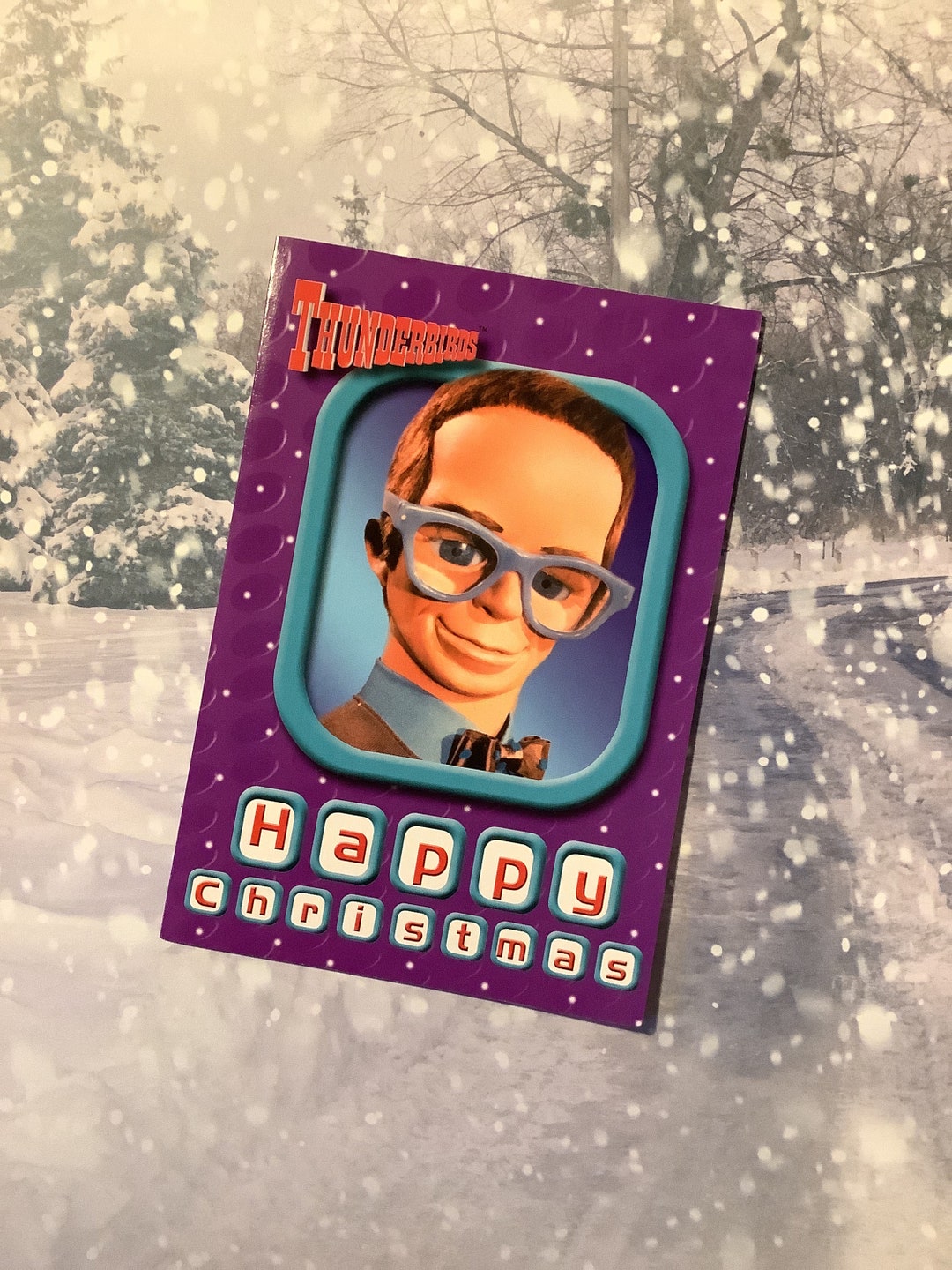 THUNDERBIRDS Christmasピクチャーレコード英国製 RARE Vintage 1999 Brains From 'thunderbirds' Blank Xmas Card - A