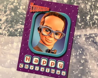 THUNDERBIRDS Christmasピクチャーレコード英国製 RARE Vintage 1999 Brains From 'thunderbirds' Blank Xmas Card - A