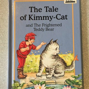 Rare Beau millésime 1995 Enid Blyton Book 'The Tale of Kimmy-Cat & The Frightened Teddy Bear' en livre cartonné - À collectionner - Livre pour enfants