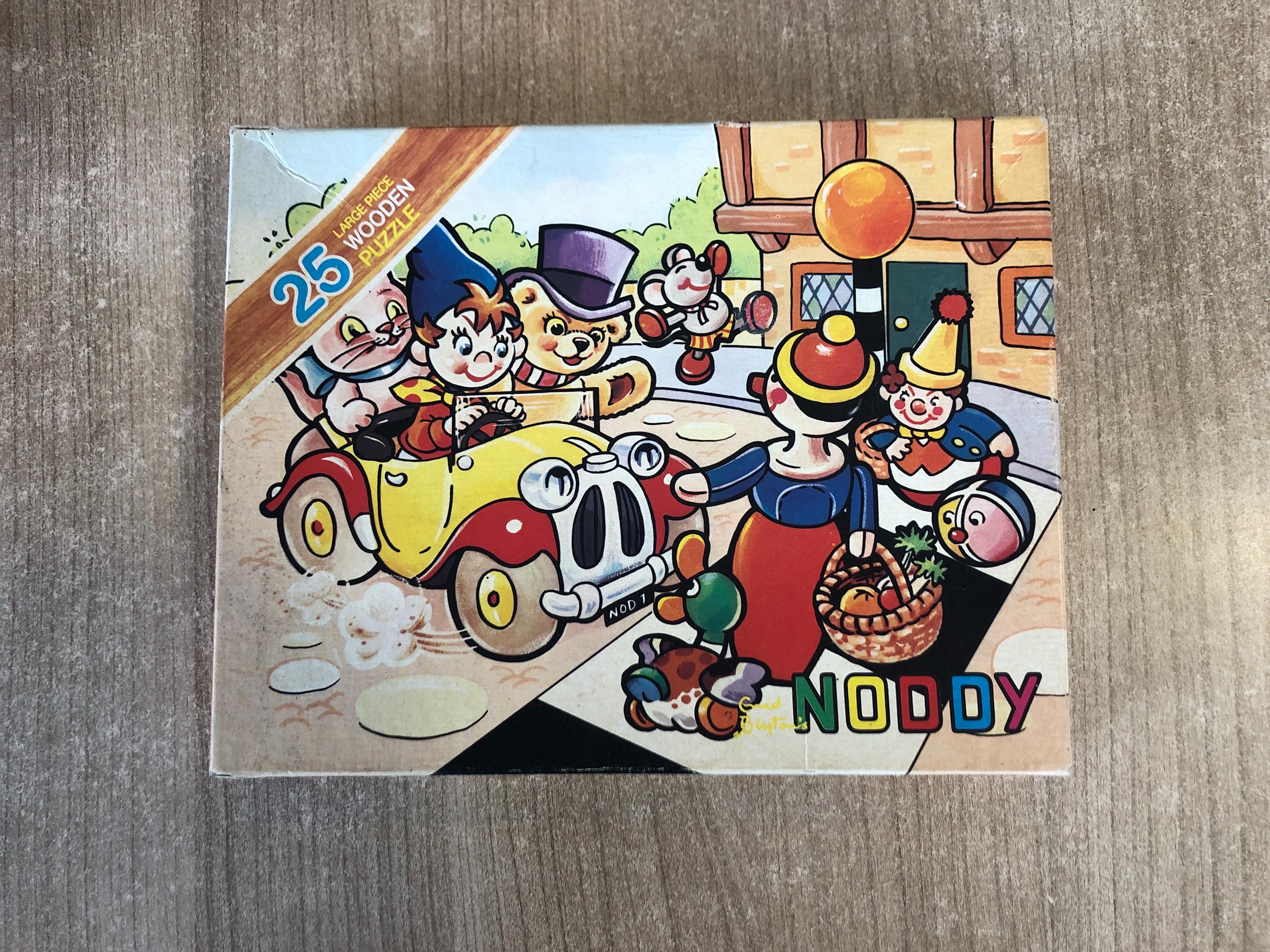 RARE Vintage 1979 Enid Blyton's Noddy 25 Large Piece Wooden Jigsaw