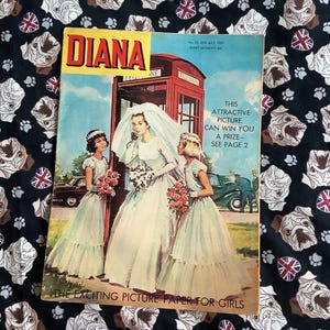 Carta illustrata vintage 'Diana For Girls' del 20 luglio 1963, molto rara - piena di fumetti, racconti e altro - regalo divertente e nostalgico