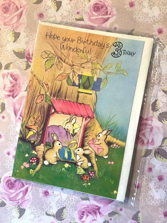 EXTREMELY RARE Vintage Circa 1960s 'hope Your Birthday's Wonderful 3 Today' Card -adorable Rabbit Family House Design -sweet Verse-nostalgia - Etsy EXTREMELY RARE Vintage Circa 1960s 'hope Your Birthday's Wonderful 3 Today' Card -adorable Rabbit Family House Design -sweet Verse-nostalgia - Etsy