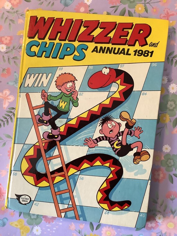希少なヴィンテージ 1981 年「Whizzer and Chips」年鑑 (ハードカバー 