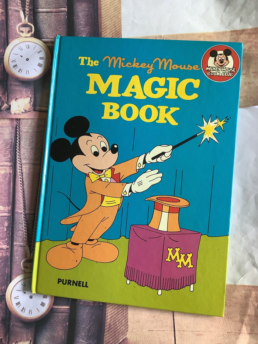 RARE Vintage 1977 'the Mickey Mouse Magic Book' Walt Disney Large Size