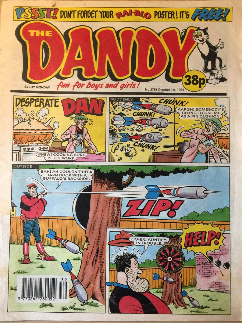 Rare Vintage From 1st October 1994 'The Dandy' Comic Etsy