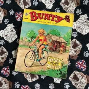 Rare Vintage 1978 Bunty Picture Story Library For Girls Mini Comic No 186 'Wings On Her Wheels' Comic Strip Story -Nostalgic Birth Year Gift