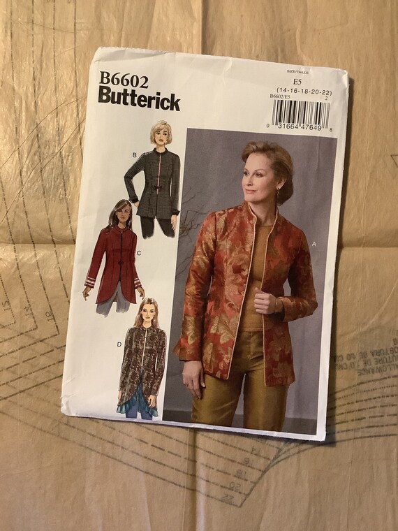 Uncut 2018 Butterick Sewing Pattern B6602 for Misses misses Petite Jacket semi fitted Jacket in 4 Variations sizes 14 22 wardrobe Staple Etsy