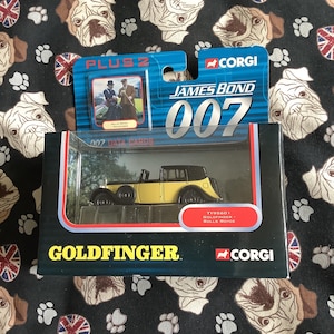 Corgi TY95601 James Bond « Goldfinger » vintage 2003 Rolls Royce - Comprend deux cartes de données 007 et un socle d&#39;affichage transparent - Cadeau