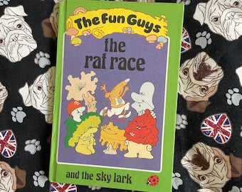 FIRST EDITION - 1982 RARE Vintage 'The Fun Guys - the rat race and the sky lark' Ladybird Book - Written and Illustrated by Peter Longden
