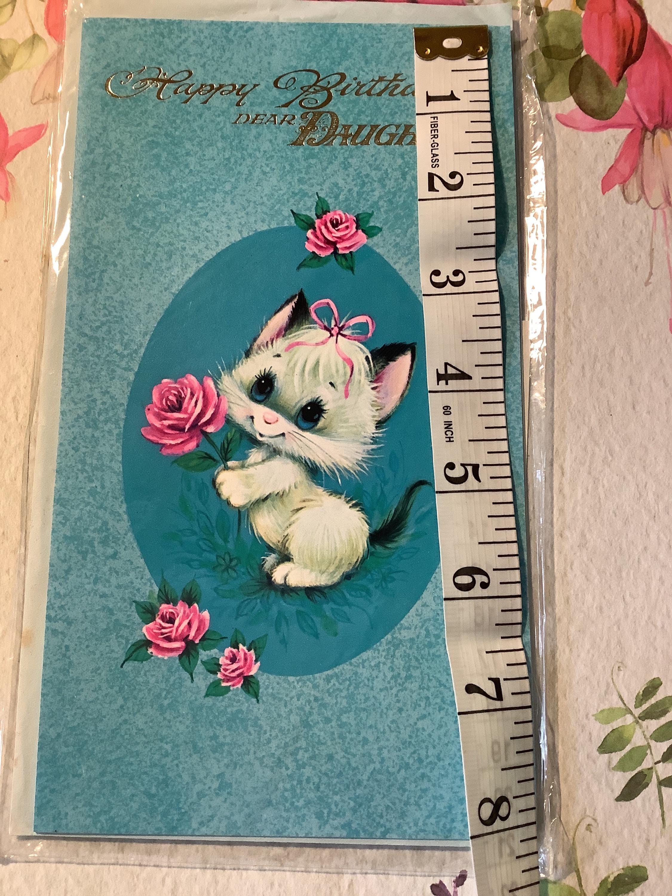RARE Vintage Circa 1970s Happy Birthday Dear Daughter Card -cute Kitsch ...