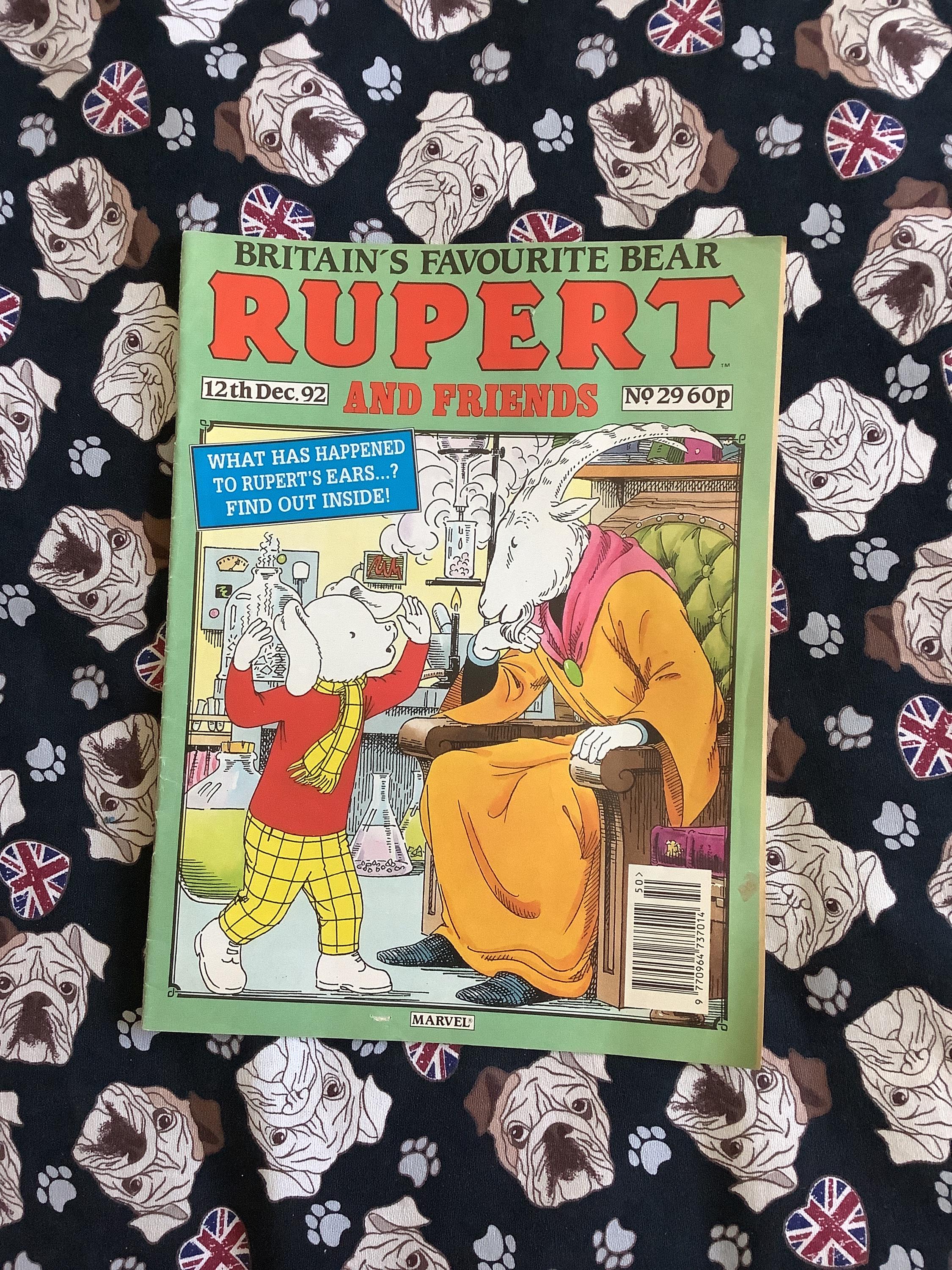 Rare Vintage 12th December 1992 Rupert and Friends Comic - Issue No 29 ...