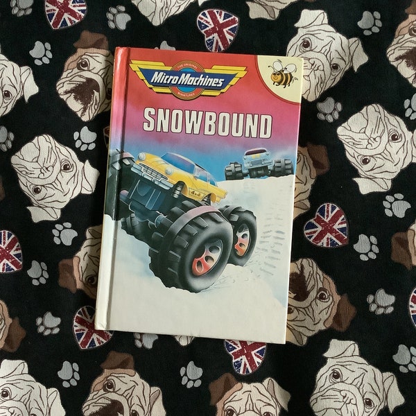 RARE Vintage 1990 ’Micro Machines -Snowbound' Hardback  Buzz Book No. 4 in Series - 1980/90s Kids Hasbro Toy Cars - Fun, Nostalgic Book Gift