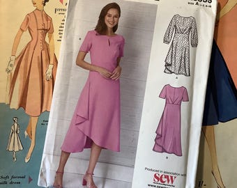 Uncut F/F 2022 New Look 'Seven Sizes In One' Sewing Pattern No K6655 Ladies Wardrobe Staple Dress - Sizes 6-18 - Contemporary Fashion