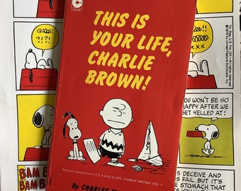 RARE Vintage 1979 'This Is Your Life, Charlie Brown!' Book in Paperback by Charles M. Schulz No 8 in the Coronet Series - Collectable - Gift