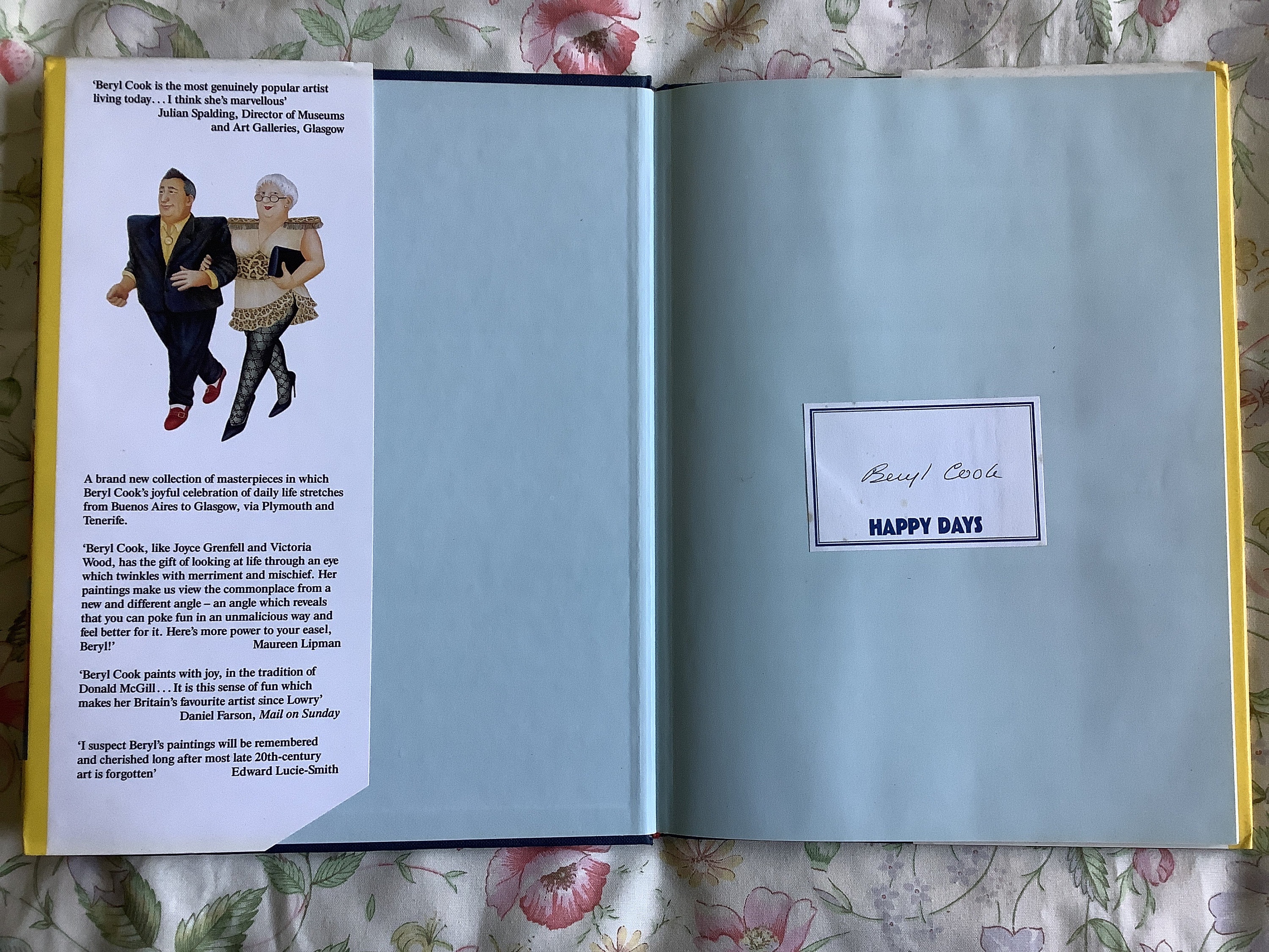 Vintage 1995 SIGNED First Edition 'happy Days' by Beryl Cook