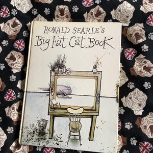 FABELHAFTER Vintage 1982 Erster Amerikanischer Ausgabe Ronal Searles 'Big Fat Cat Book' in Hardcover - Bunte Sammlung von Katzenporträts -Cat Fan