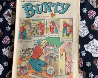 Rare Vintage March 12, 1983 Bunty For Girls Comic No 1313 - Childhood Nostalgia - Fun & Unusual Birth Year Gift -Bunty Fan - SEPARATED pages