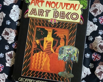 All Color Book of Art Nouveau by Geoffrey Warren 101 Color Illustrations  Red Linen Cover Coffee Table Books 1972 