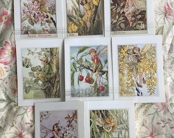 Vintage 1990 Flower Fairies of the Alphabet & Trees Postcards Sold Individually Cards For Framing Collectable Junk Journal/Scrapbook Fillers