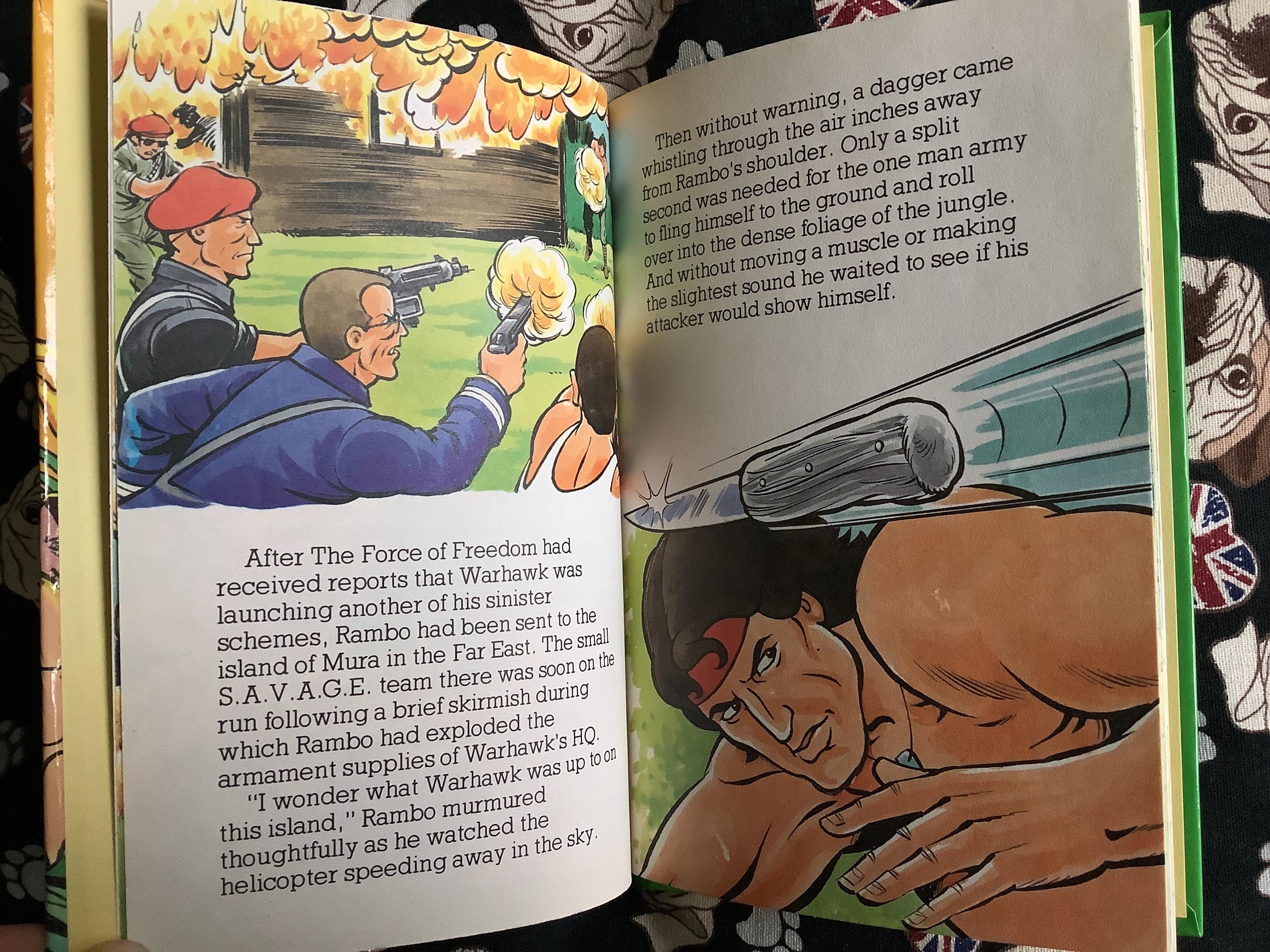 RARE 1987 Vintage 'rambo - the Mask of Mardar' Hardback Little Owl ...