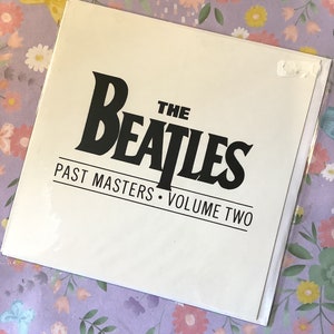 The Beatles 'Past Masters Volume Two' Vintage 1988 Portada del álbum Tarjeta de felicitación en blanco de 2008 Paper Ephemera Junk Journal Filler Fan de los Beatles
