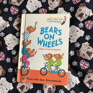 RARE Vintage 1969 &#39;Bears On Wheels&#39; Hardback Book by Stan and Jan Berenstain - A Bright and Early Counting Book - Fun, Home Schooling Book