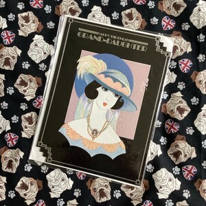 RARE 1980s Vintage &#39;Happy Birthday Granddaughter&#39; Birthday Large A4 Size Card STUNNING Art Deco Lady Design - Hint of Sparkle - Sweet Verse
