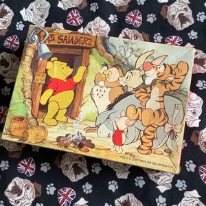 Raro puzzle vintage degli anni '70 "Winnie the Pooh" da 48 pezzi in cartone di Springbok - Dimensioni finali 12" x 17" - Nostalgia - Alcuni pezzi danneggiati