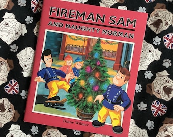 Vintage 1989 'Fireman Sam And Naughty Norman' Book in Paperback by Diane Wilmer -Collectable Book -Nostalgic Birthday Gift -Fun Fireman Gift