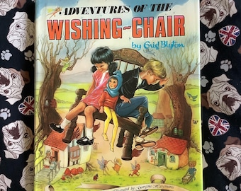 RARE 1982 Vintage Adventures Of The Wishing Chair Large Hardback Book by Enid Blyton -Deluxe Dean Edition Illustrated by Georgina Hargreaves