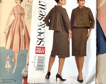 Uncut 2008 see & sew Sewing Pattern B5168 - A Very Easy Sewing Pattern for a Misses'/Misses' Petite Jacket and Dress in Sizes 14-20 - Supply
