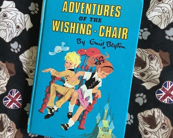 Vintage 1985 Enid Blyton's 'Adventures Of The Wishing Chair' Story Book in hardback with B&W Illustrations - Fun and Nostalgic Birthday Gift
