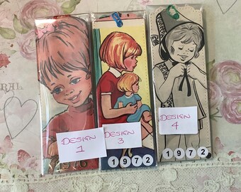 Handmade Cardboard Bookmarks 1970s 'Twinkle' Comic Design with Colour Tassels - Sold Individually - Choose your preferred ORIGINAL Design
